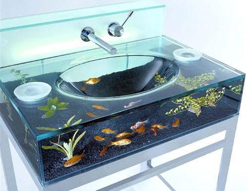 El lavabo acuario