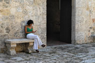 En la zona colonial de Santo Domingo
