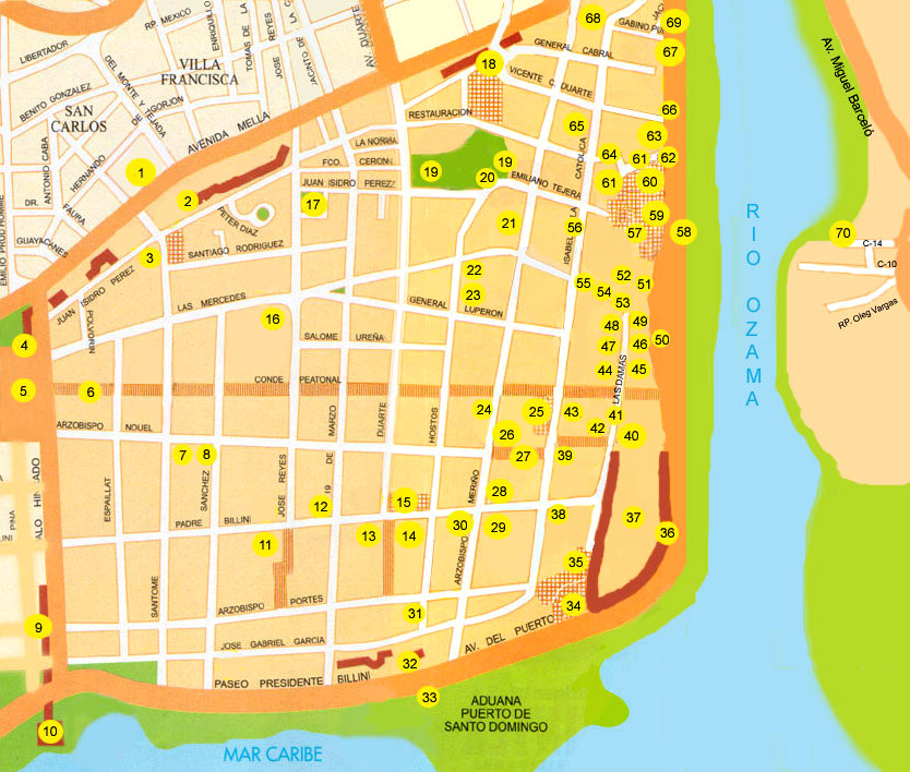 Mapa de la Ciudad Colonial