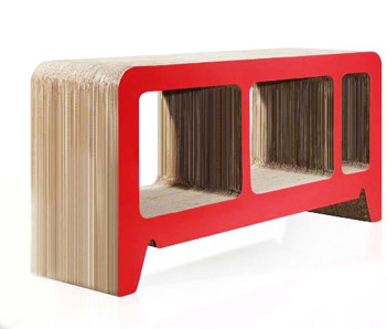 Muebles de cartón por Reinhard Dienes
